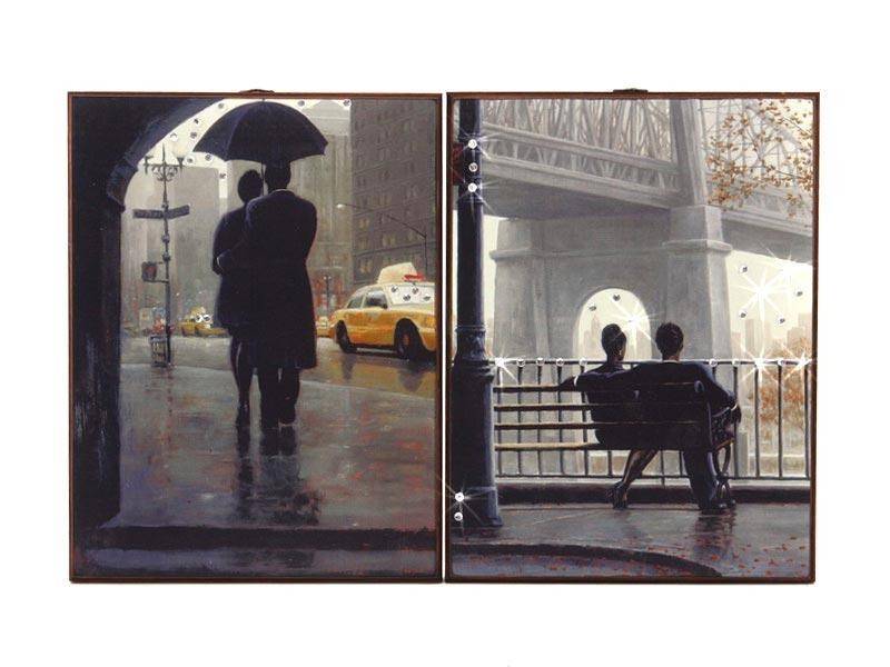 Комплект панно настенных из 2 шт.  со стразами 319-406 фото 1 &mdash; Egidius.ru