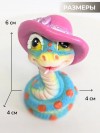 Фигурка декоративная "Змейка в шляпке" 4*6*6см, символ года 2025 81-3267 фото 4 — Egidius.ru
