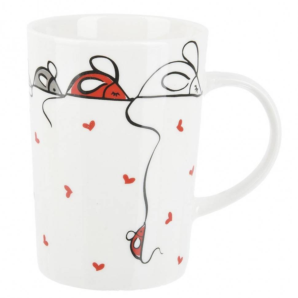 Кружка фарфоровая "Мышата" v=340мл. (3вида) 410-016 фото 1 — Egidius.ru