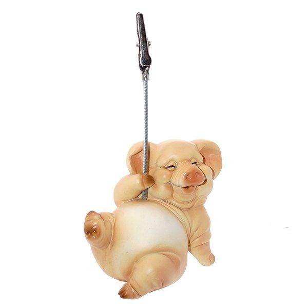 Держатель визиток "Свинка", L8 W5 H12,5см 82-0355 фото 1 — Egidius.ru