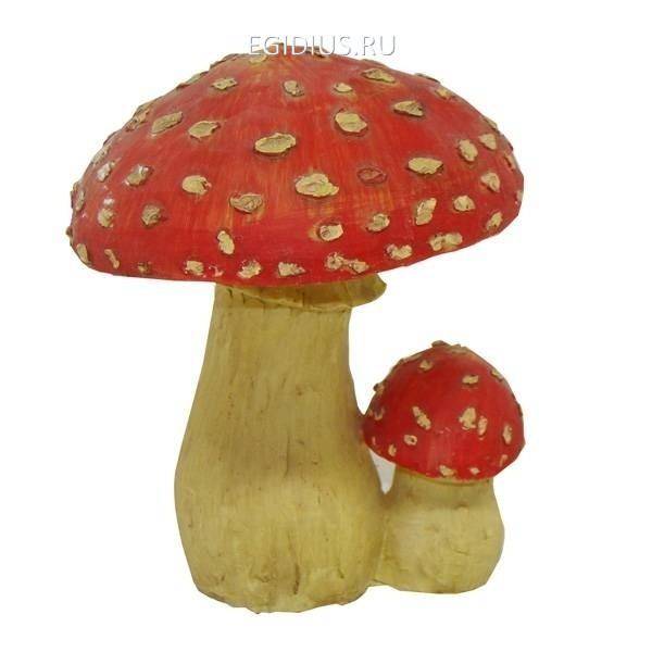 Садовая фигура из полистоунаМухомор №1L13W13H18 см 81-6478 фото 1 — Egidius.ru