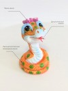 Фигура декоративная "Змейка с бантиком" (акрил) 4*4*6см 81-3268 фото 4 — Egidius.ru