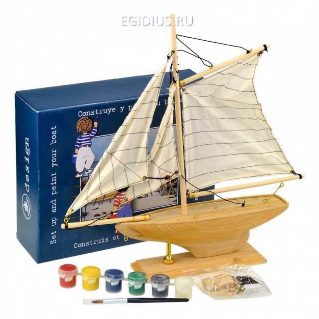 Яхта для сборки и раскраски, 36см 700-573 фото 1 — Egidius.ru