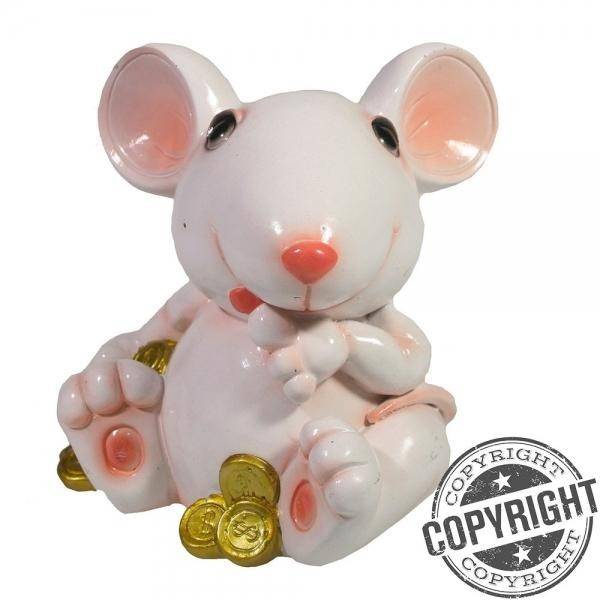 Копилка Мышонок Микки (белый) L10 W10,5 H12 см 82-1040 фото 1 &mdash; Egidius.ru