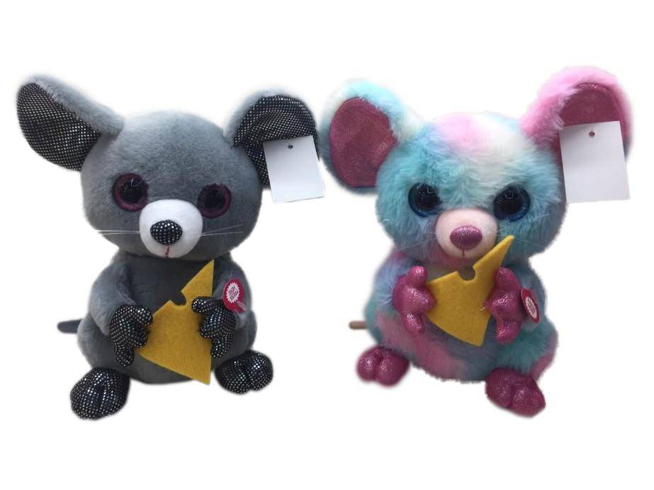 Интерактивная игрушка "Мышка с сыром" 22см повторюшка символ года 2020 2-1-105 фото 1 &mdash; Egidius.ru