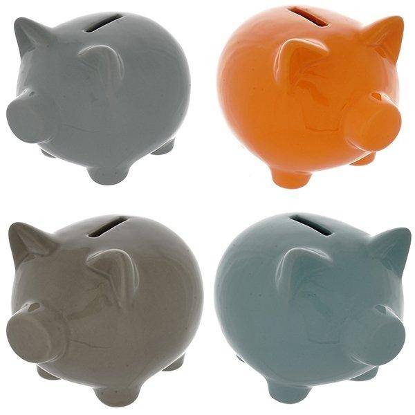 Копилка "Свинка", L13,4 W10,5 H10,1см, 4в 82-0546 фото 1 — Egidius.ru