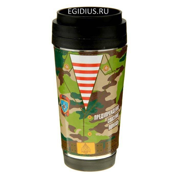 Термокружка "Предупреждение.Спасение.Помощь.МЧС" 400 мл  808-018 фото 1 &mdash; Egidius.ru