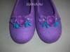 Валяные тапочки-балетки "Фиалки" 280-504 фото 4 &mdash; Egidius.ru