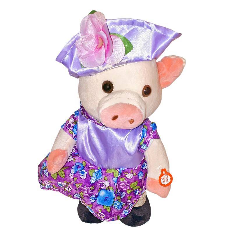 Поющая и танцующая игрушка "Свинка в шляпке" 3 песни 280-852 фото 1 — Egidius.ru