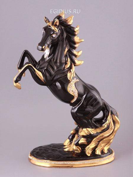 Фигурка "лошадь" черная высота=43 см 320-861 фото 1 &mdash; Egidius.ru