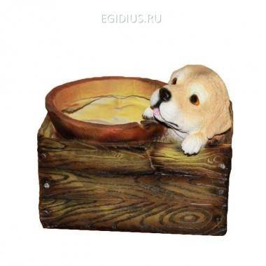 Декоративное кашпо для цветов &quot;Щенок в ящике&quot;, L23 W17 H19 см 81-6023 — Egidius.ru