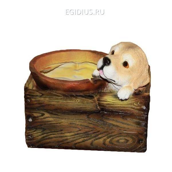 Декоративное кашпо для цветов "Щенок в ящике", L23 W17 H19 см 81-6023 фото 1 — Egidius.ru