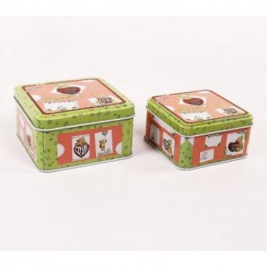 Набор из 2-х металлических шкатулок, 11см 3-4-132 — Egidius.ru