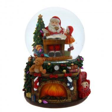 Дед мороз новогодний шар музыкальный двигающийся D10 см, L11 80-0974 — Egidius.ru