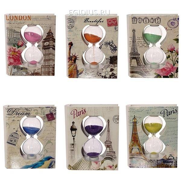 Декоративное изделие Песочные часы (6мин.), L10 W4 H12см, 6в. 81-2019 фото 1 — Egidius.ru