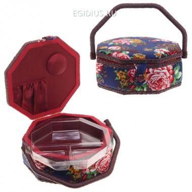 Шкатулка для рукоделия с подносом, L22,5 W22,5 H10см 81-4034 — Egidius.ru