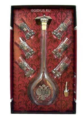 Подарочный набор для водки Герб России 112-019 фото 1 — Egidius.ru