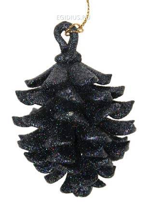 Игрушка ёлочная Шишка серебро 9см 151-141 фото 1 — Egidius.ru