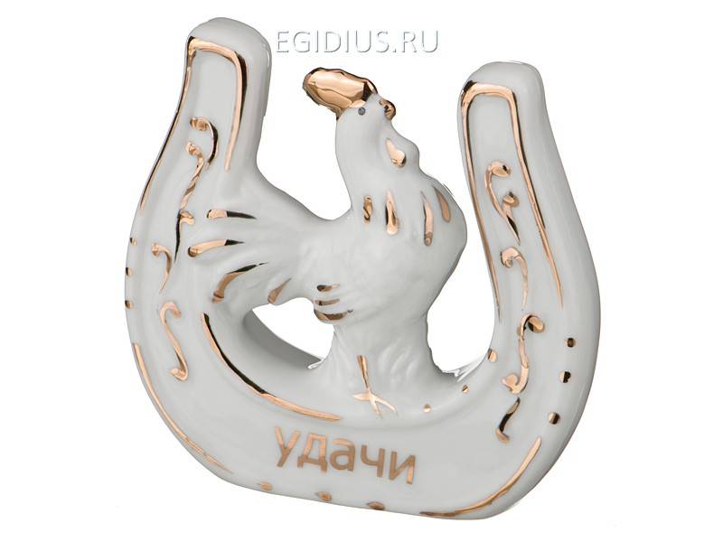 Фигурка-подкова "петух"8*8*2 см. 332-015 фото 1 — Egidius.ru