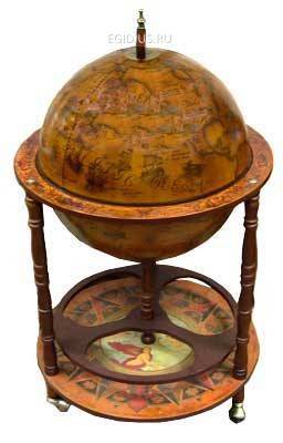 Глобус-бар напольный d=42см, 50*50*90см 100-006 фото 1 — Egidius.ru