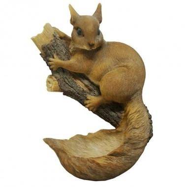Фигура садовая навесная кормушка &quot;Белочка на ветке&quot; L18W12H28см 81-6689 — Egidius.ru