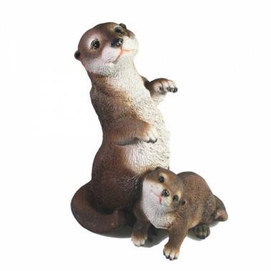 Фигура для сада &quot;Выдра с малышом&quot; L17W12H20 см 81-6848 — Egidius.ru