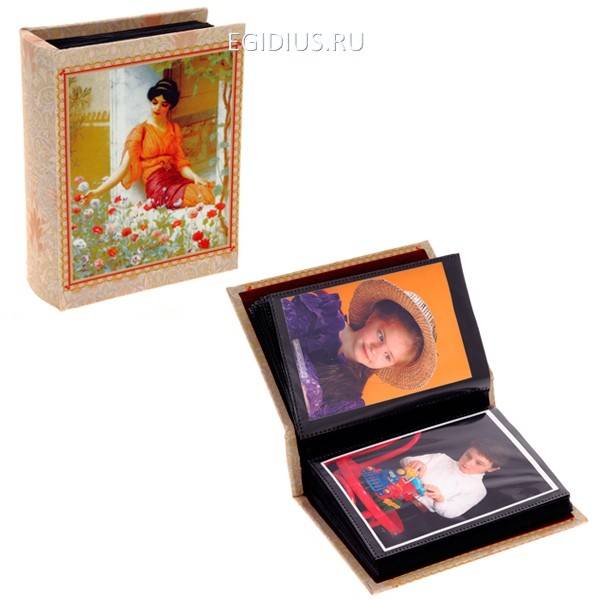 Фотоальбом на 80 фотографий (10х15 см) (шелк), L18 W14 H5 см 81-0160 фото 1 — Egidius.ru