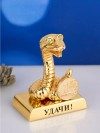 Фигурка змея с кристалами Swarovski (Сваровски) пожеланием удачи 4*3*4 см, символ года 2025 3-2-190 фото 2 &mdash; Egidius.ru