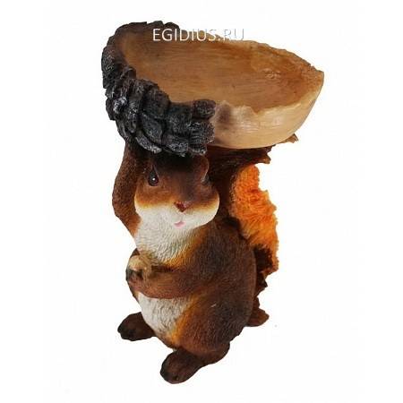 Садовая фигура: Белка с кормушкой 50-0037 фото 1 — Egidius.ru