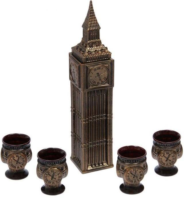 Набор Водочно-коньячный "Биг-бен" 5 предметов, 1.7 л 806-006 фото 1 — Egidius.ru