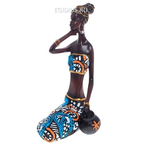 Фигурка декоративная Африканка, L16 W10 H21,2 см 81-1440 фото 1 — Egidius.ru