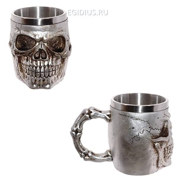 Кружка Череп, 400мл, L16 W9 H10,9 см 80-0598 фото 1 — Egidius.ru