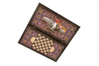 Настольная игра: Нарды + шашки &quot;Сирия Волк&quot; средние 4-2-323 — Egidius.ru