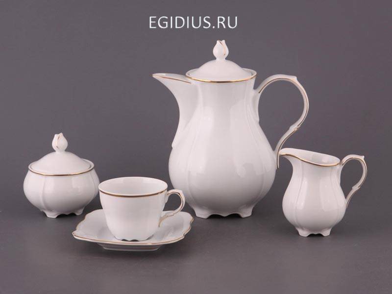 Кофейный сервиз на 6 персон 15 предметов "романтика" 1500/220 мл 302-003 фото 1 &mdash; Egidius.ru