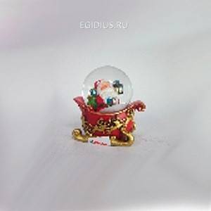 Декоративное изделие фигурка в стеклянном шаре «Дед Мороз» 80-0947 фото 1 &mdash; Egidius.ru