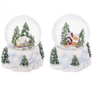 Стеклянный шар со снегом, с музыкой &quot;Домик&quot;, 12,7х12х15,4см, 2в 81-1259 — Egidius.ru