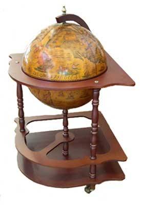 Глобус-бар напольный d=42см, 54*54*93см 100-007 фото 1 — Egidius.ru