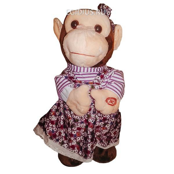 Поющая игрушка: Обезьянка в платье 280-726 фото 1 — Egidius.ru