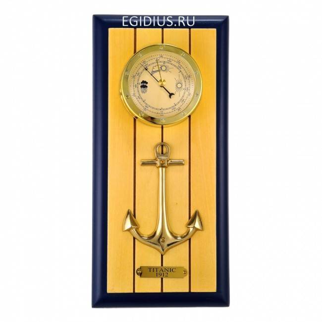 Барометр "Якорь" панно, 15х32х2см 700-564 фото 1 — Egidius.ru