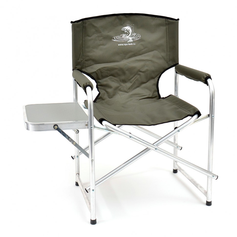 Кресло складное Кедр со столиком (пластик), алюминий 41-0064 фото 1 — Egidius.ru