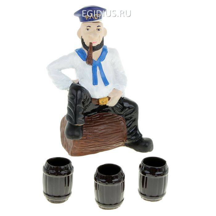 Набор винный "Флот" 0,75л 4 предмета, цветной  806-038 фото 1 — Egidius.ru