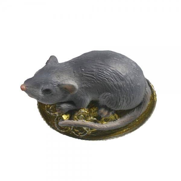 Магнит Денежная Крыса (серый) L5,5 W1,5 H3,5 см 82-0908 фото 1 &mdash; Egidius.ru