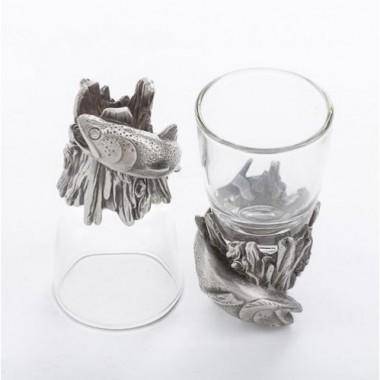 Набор из 2-х стопок с форелью 3-1-319 — Egidius.ru