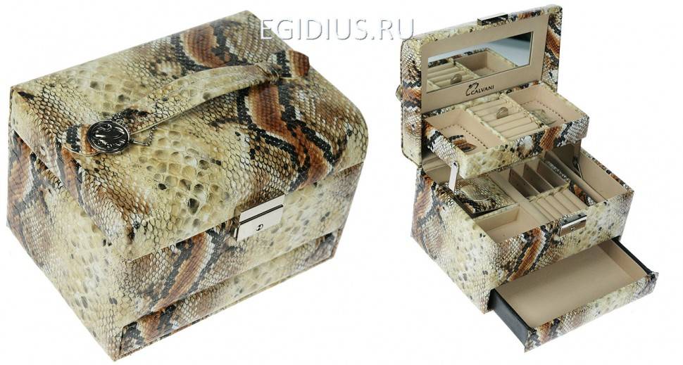 Шкатулка для ювелирных украшений Calvani 18*14*13см 110-672 фото 1 — Egidius.ru