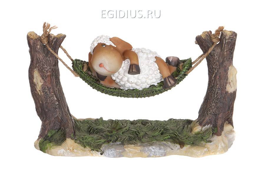 Фигурка "овечка на качелях" длина=22 см.высота=13 см. 330-383 фото 1 &mdash; Egidius.ru