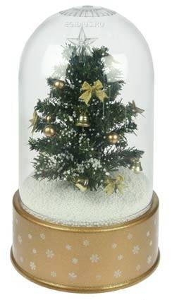 Новогодняя музык. композиция со снегом Ёлочка 18*30см  150-517 фото 1 — Egidius.ru