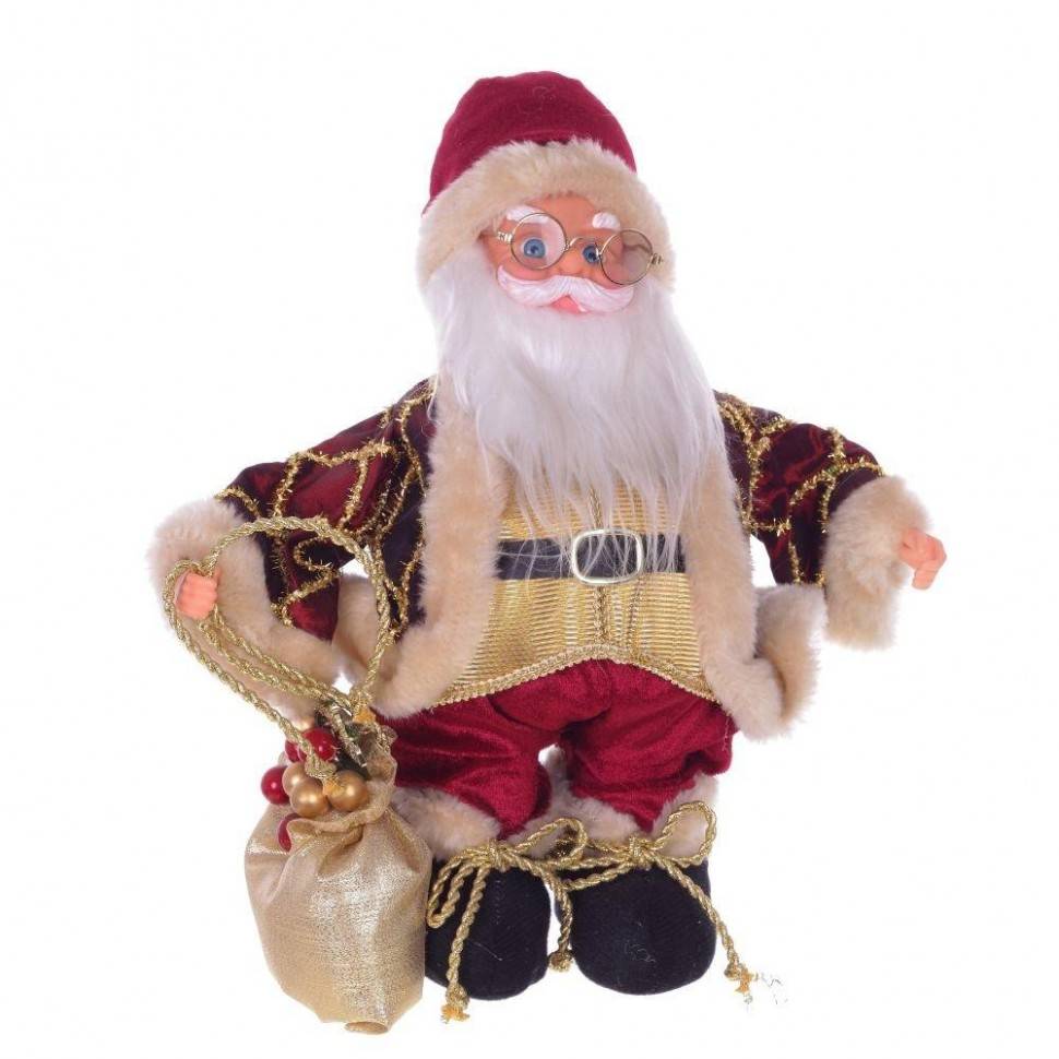 Дед Мороз с функцией движения и музыкой, 30см 84-0039 фото 1 — Egidius.ru