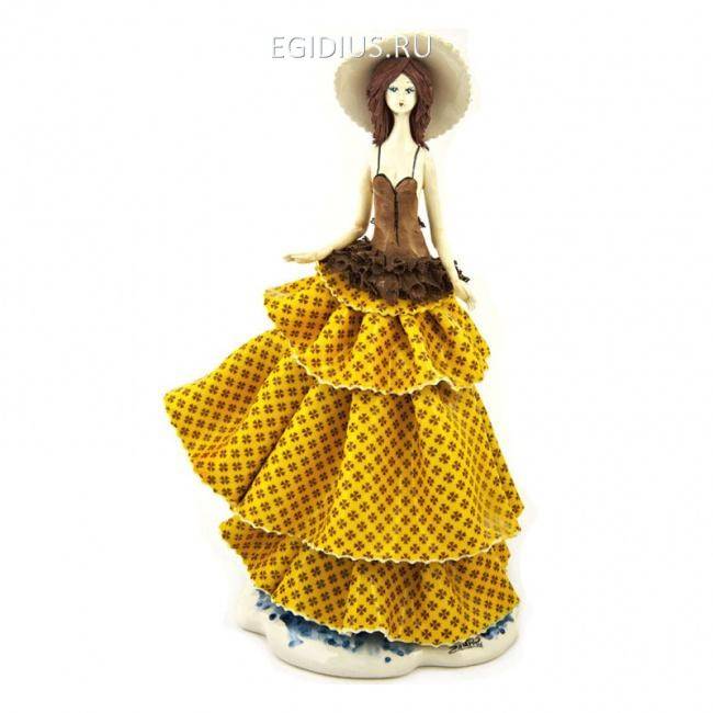 50061 Дама в коричневом h 28 см 705-249 фото 1 — Egidius.ru