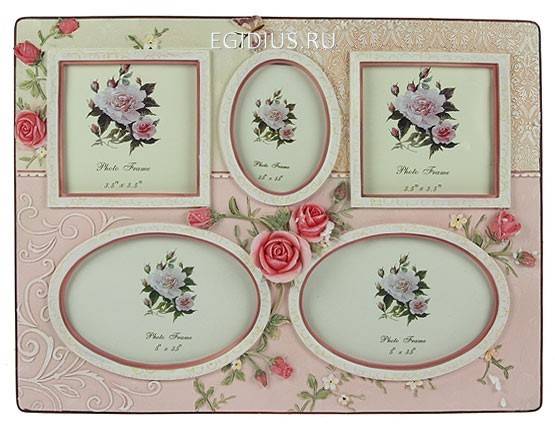 Фоторамка "Розочки" на 5 фото  106-010 фото 1 &mdash; Egidius.ru