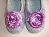 Валяные тапочки-балетки "Свекольная роза"  280-505 фото 2 &mdash; Egidius.ru